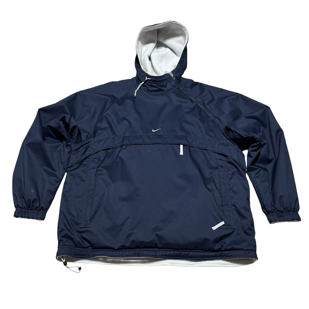 Vintage Nike Men's Reversible Anorak Jacket Asymmetrical Zip Size Large 27 x 31